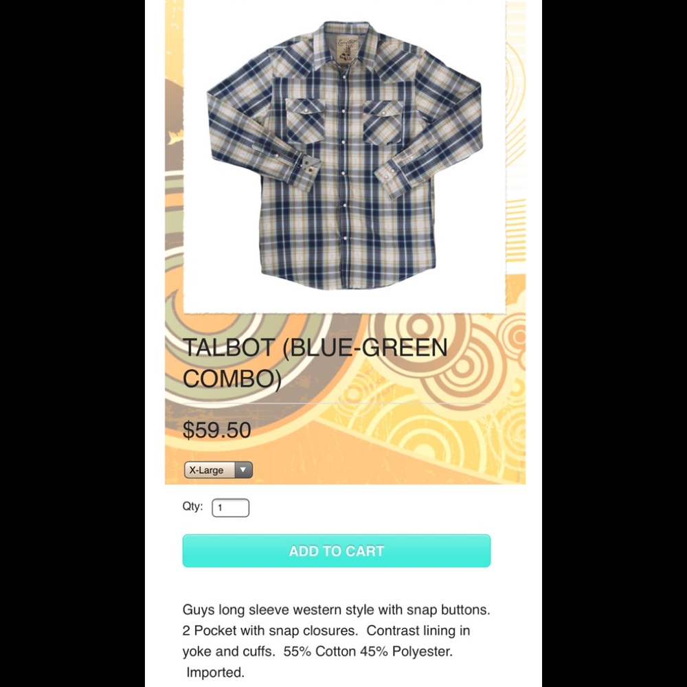 ❗️SOLD‼️XL long sleeve plaid-browns shirt